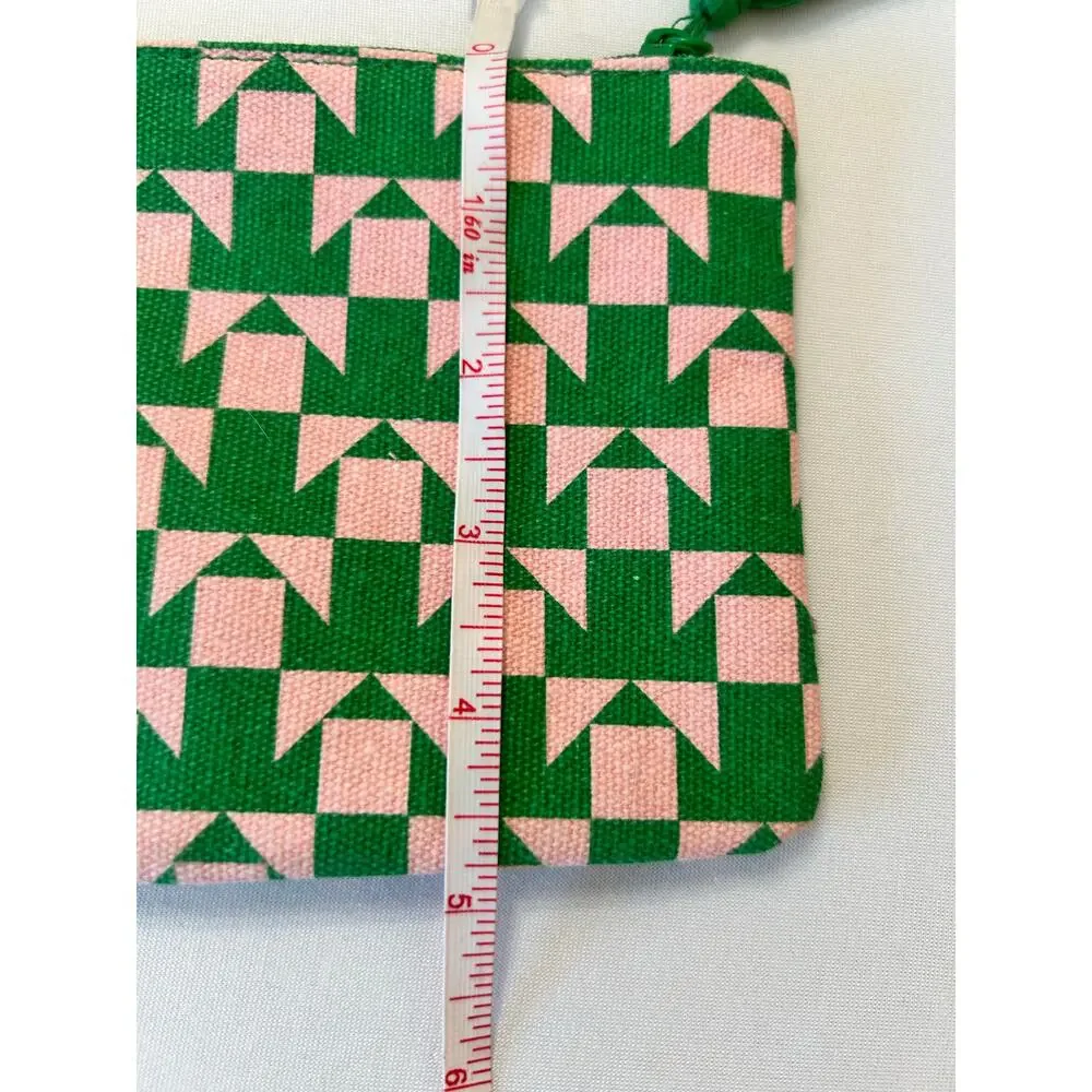 Ipsy‎ Glam Bag 2023 Pink Green Geometric Tassle